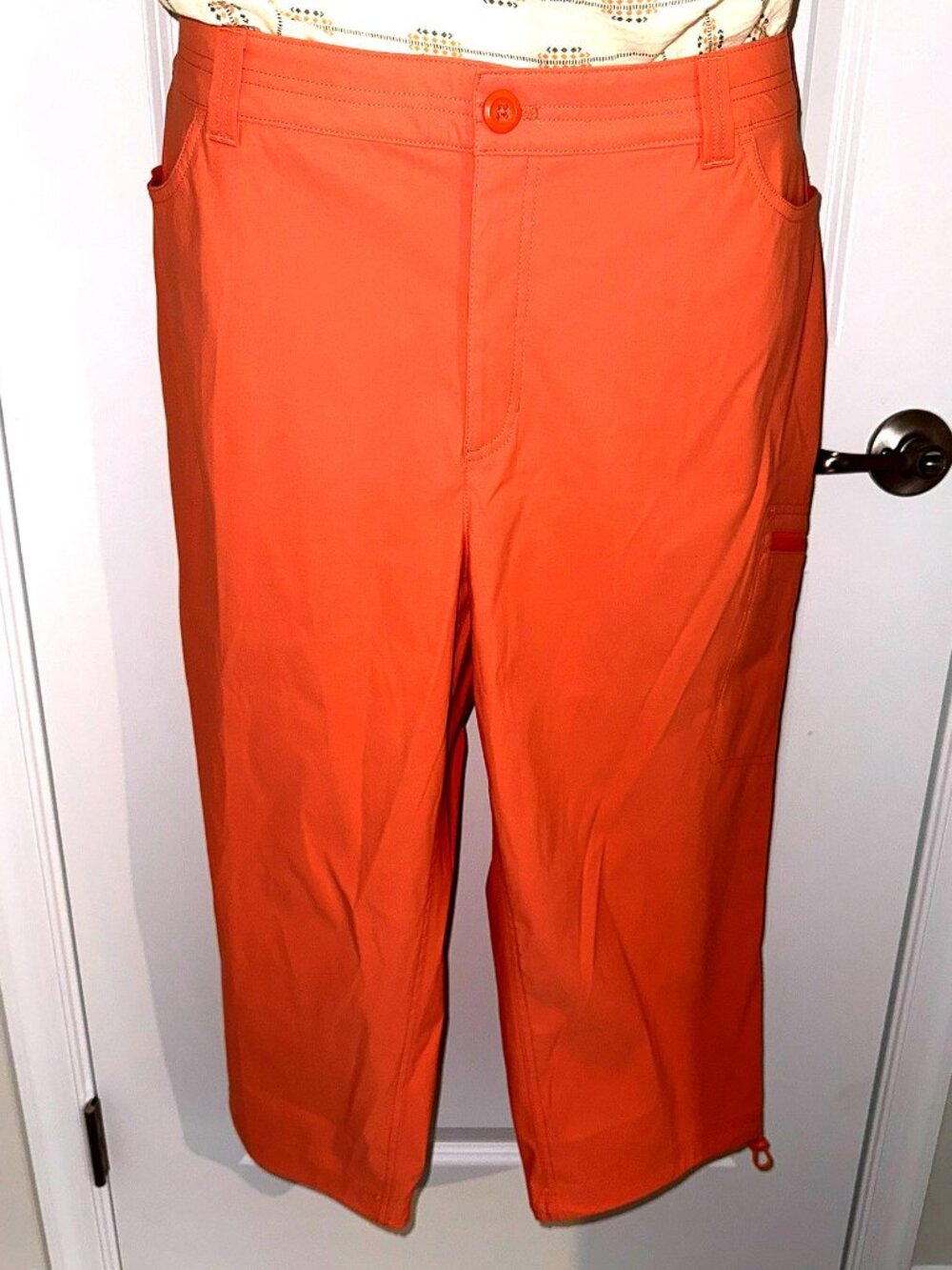 NWOT Eddie Bauer Size 2X Coral Capris Pants Lightweight Outdoor Travel